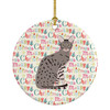 Ocicat Cat Christmas Ceramic Ornament WDK2436 product image at NuMercy
