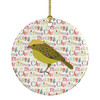 Lizard Canary Christmas Ceramic Ornament product image at NuMercy