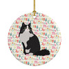 Ragamuffin Cat Christmas Ceramic Ornament WDK2444 product image at NuMercy