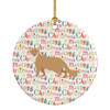 Oriental Longhair #2 Cat Christmas Ceramic Ornament product image at NuMercy