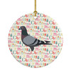 Racing Pigeon Christmas Ceramic Ornament product image at NuMercy