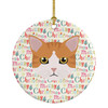 European Shorthair Cat Christmas Ceramic Ornament WDK2333 product image at NuMercy