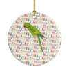 Ring-Necked Parakeet Christmas Ceramic Ornament product image at NuMercy