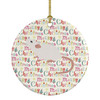 White Domestic Mouse Christmas Ceramic Ornament product image at NuMercy