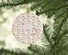White Domestic Mouse Christmas Ceramic Ornament product image at NuMercy 2