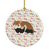 European Hamster Christmas Ceramic Ornament product image at NuMercy