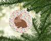 Lionhead Rabbit Christmas Ceramic Ornament product image at NuMercy 2