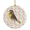 Spanish Canary Christmas Ceramic Ornament product image at NuMercy