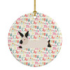 California White Rabbit Christmas Ceramic Ornament product image at NuMercy