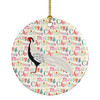 Silver Pheasant Christmas Ceramic Ornament product image at NuMercy
