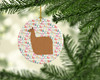 Alpaca Suri Christmas Ceramic Ornament product image at NuMercy 2
