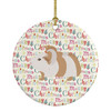 Silkie Guinea Pig Christmas Ceramic Ornament product image at NuMercy