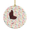 Capuchin Red Pigeon Christmas Ceramic Ornament product image at NuMercy