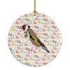 Gold Finch Christmas Ceramic Ornament product image at NuMercy