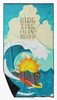 Surfer Dog Black Newfoundland Premium Beach Towel Oversized product image at NuMercy