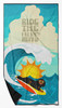 Surfer Dog Black and Tan Cavalier Spaniel Premium Beach Towel Oversized product image at NuMercy