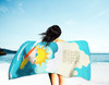 Surfer Dog White Pekingese Premium Beach Towel Oversized product image at NuMercy 3