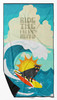 Surfer Dog Black Pit Bull Terrier Premium Beach Towel Oversized product image at NuMercy