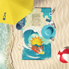 Surfer Dog Sable Sheltie Premium Beach Towel Oversized product image at NuMercy 2