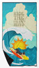 Surfer Dog Longhair Black Tan Chihuahua Premium Beach Towel Oversized product image at NuMercy