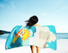 Surfer Dog Red White Jack Russell Terrier Premium Beach Towel Oversized product image at NuMercy 3
