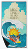 Surfer Dog Blue Merle Sheltie Premium Beach Towel Oversized product image at NuMercy