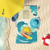 Surfer Dog Fawn Great Dane Premium Beach Towel Oversized product image at NuMercy 2