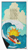 Surfer Dog Brindle English Bulldog Premium Beach Towel Oversized product image at NuMercy