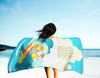 Surfer Dog Australian Shepherd Premium Beach Towel Oversized product image at NuMercy 3