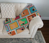 Lots of Fawn French Bulldog Artwork Pattern Quilted Throw Blanket 50" x 60" product image at NuMercy 3