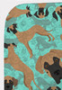 Fawn Great Dane Artwork Pattern Quilted Throw Blanket 50" x 60" product image at NuMercy 5