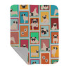 Lots of Fawn Pug Artwork Pattern Quilted Throw Blanket 50" x 60" product image at NuMercy