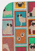 Lots of Fawn Pug Artwork Pattern Quilted Throw Blanket 50" x 60" product image at NuMercy 5