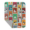 Lots of Black and White French Bulldog Artwork Pattern Quilted Throw Blanket 50" x 60" product image at NuMercy