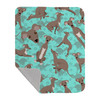 Fawn Italian Greyhound Artwork Pattern Quilted Throw Blanket 50" x 60" product image at NuMercy