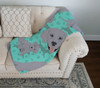 Silver Labrador Retriever Artwork Pattern Quilted Throw Blanket 50" x 60" product image at NuMercy 3