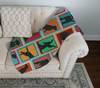 Lots of Black Labrador Retriever Artwork Pattern Quilted Throw Blanket 50" x 60" product image at NuMercy 3