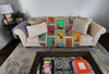 Lots of Airedale Terrier Artwork Pattern Quilted Throw Blanket 50" x 60" product image at NuMercy 2