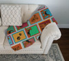 Lots of Airedale Terrier Artwork Pattern Quilted Throw Blanket 50" x 60" product image at NuMercy 3