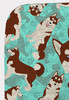 Red Siberian Husky Artwork Pattern Quilted Throw Blanket 50" x 60" product image at NuMercy 5