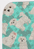 Maltese Artwork Pattern Quilted Throw Blanket 50" x 60" product image at NuMercy 5