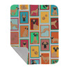 Lots of Fawn Great Dane Artwork Pattern Quilted Throw Blanket 50" x 60" product image at NuMercy