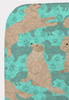 Cream Golden Retriever Artwork Pattern Quilted Throw Blanket 50" x 60" product image at NuMercy 5