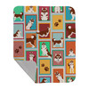 Lots of Red Siberian Husky Artwork Pattern Quilted Throw Blanket 50" x 60" product image at NuMercy