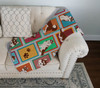 Lots of Red Siberian Husky Artwork Pattern Quilted Throw Blanket 50" x 60" product image at NuMercy 3