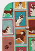 Lots of Red Siberian Husky Artwork Pattern Quilted Throw Blanket 50" x 60" product image at NuMercy 5