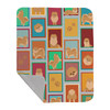 Lots of Orange Pomeranian Artwork Pattern Quilted Throw Blanket 50" x 60" product image at NuMercy