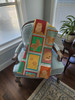 Lots of Orange Pomeranian Artwork Pattern Quilted Throw Blanket 50" x 60" product image at NuMercy 4