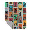 Lots of Black Schnauzer Artwork Pattern Quilted Throw Blanket 50" x 60" product image at NuMercy