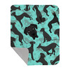 Black Great Dane Artwork Pattern Quilted Throw Blanket 50" x 60" product image at NuMercy